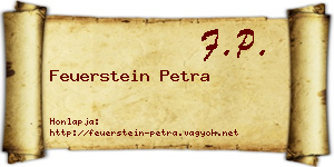 Feuerstein Petra névjegykártya